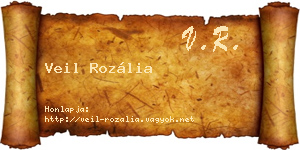 Veil Rozália névjegykártya